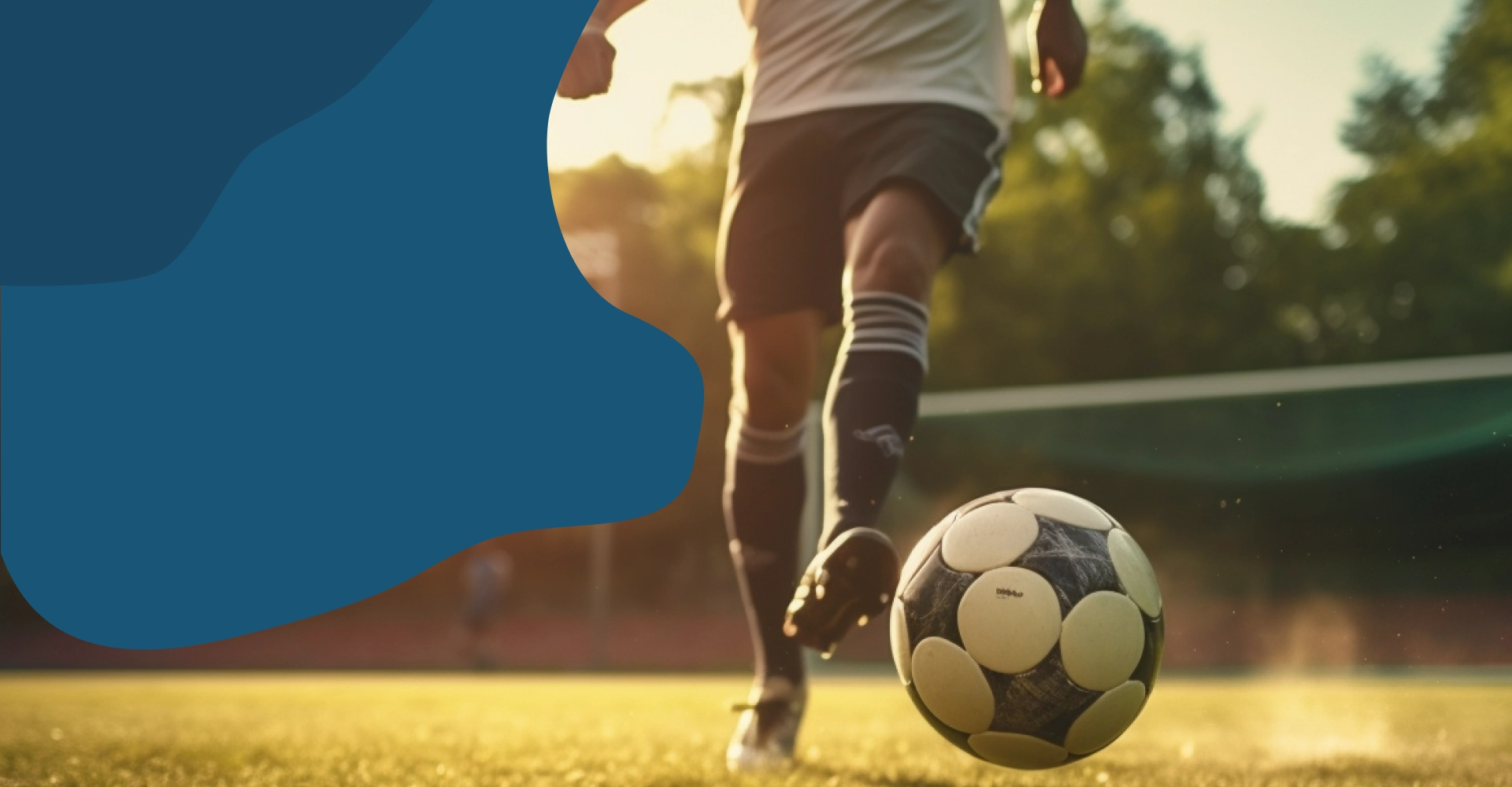 soccer player kicking a ball