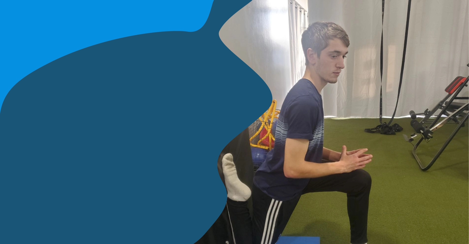 client performing recovery exercises